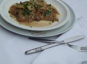 Bistec cerdo salsa cremosa manzana