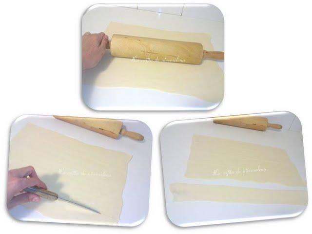 Espiral de hojaldre de pimientos verdes