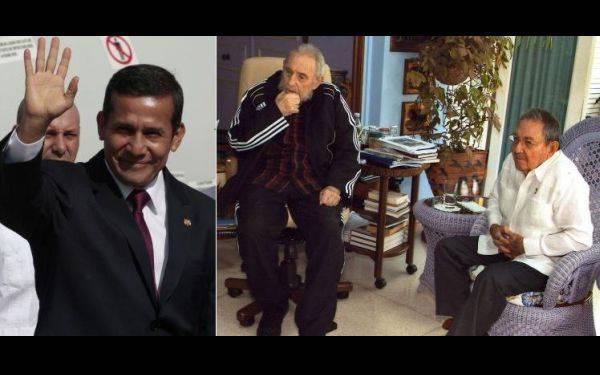 Ollanta Humala se reunió con Fidel y Raúl Castro en La Habana
