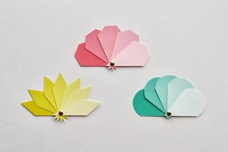 Tutorial e imprimible: mini abanicos de papel Tutorial e imprimible: mini abanicos de papel