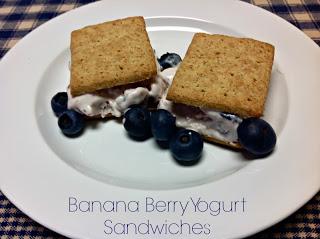 Plátano Yogur Sandwiches Berry Sano sano
