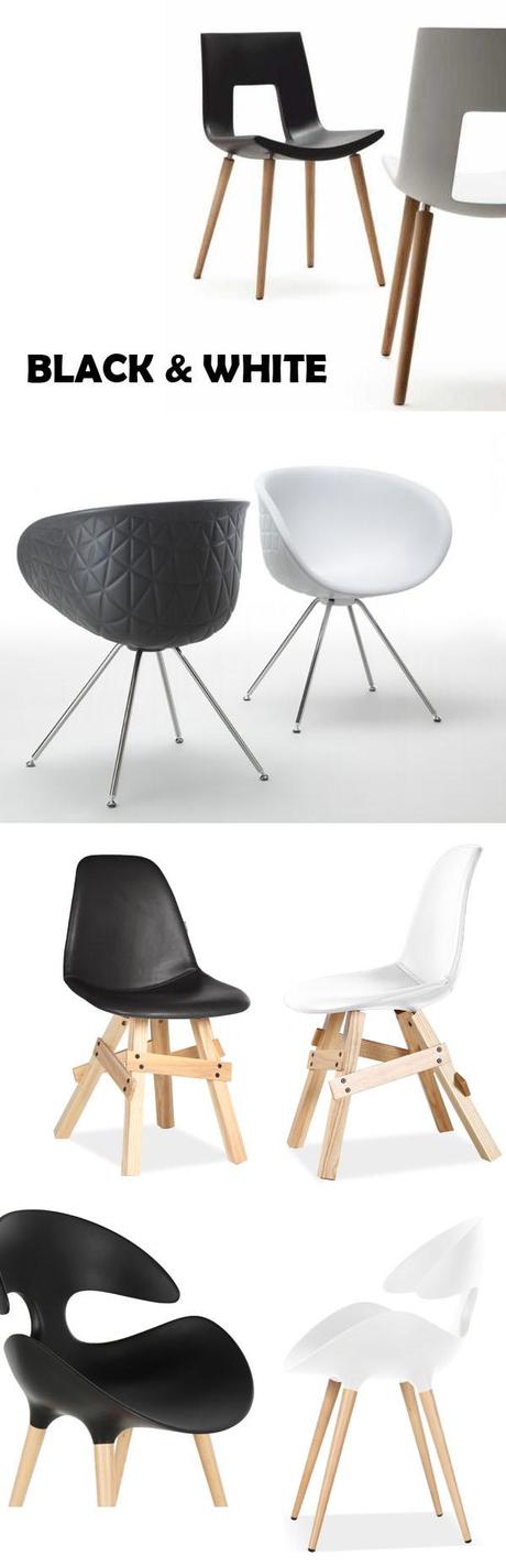 LA SILLA CON ESPÍRITU RETRO chaise-noir-blanc