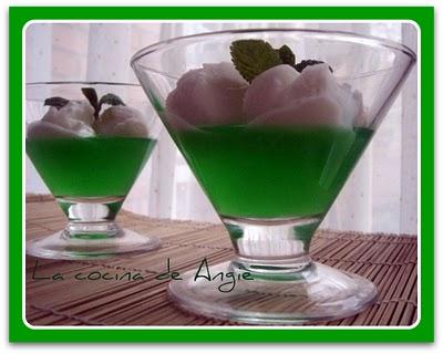 GELATINA DE MOJITO CON SORBETE DE LIMÓN