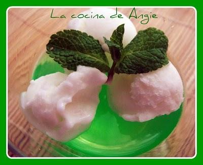 GELATINA DE MOJITO CON SORBETE DE LIMÓN