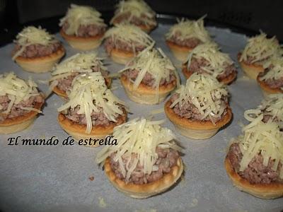 Canastillas de carne y queso