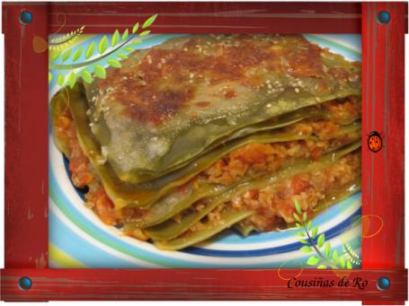 Lasaña vegetal a la bolognesa