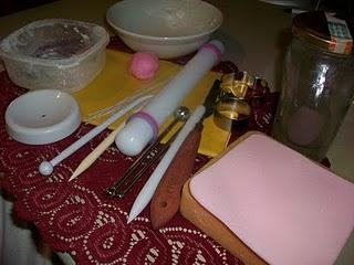 Decoraciones para baby shower en pasta de goma