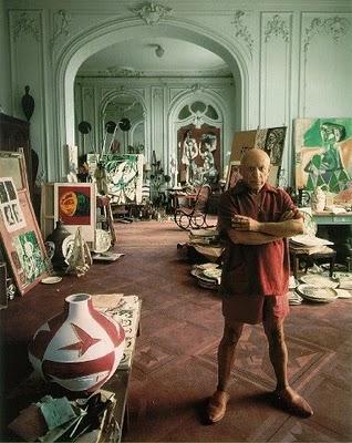 Picasso en su estudio