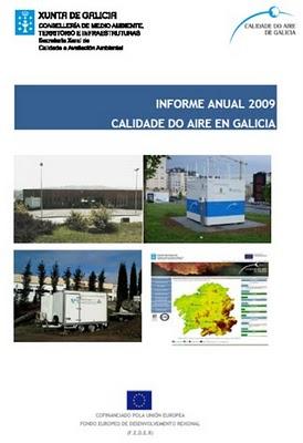 Informe sobre la calidad del aire en Galicia durante 2009