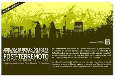 EXPERIENCIAS DE RECONSTRUCCIÓN POST-TERREMOTO