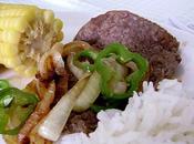 Filete cebollas, pimienta maiz