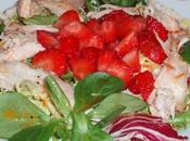 Ensalada pollo fresas