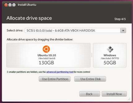 Novedades en el proceso de instalación de Ubuntu 10.10