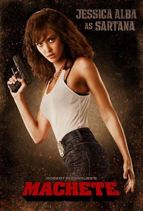 Carteles de “Machete”. Casi todos los protagonistas dando la cara. Carteles de “Machete”. Casi todos los protagonistas dando la cara.