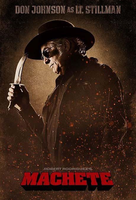 Carteles de “Machete”. Casi todos los protagonistas dando la cara. Carteles de “Machete”. Casi todos los protagonistas dando la cara.
