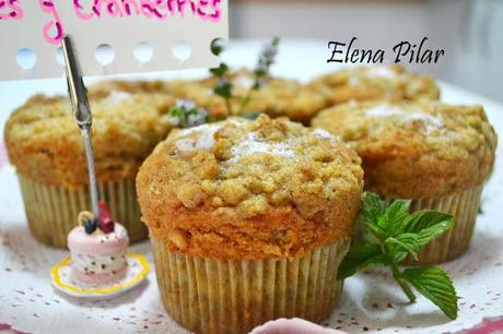 'Streusel Muffins' con Nueces y Cranberries 'Streusel Muffins' con Nueces y Cranberries