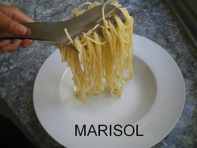 Spaguetis con picadillo de chorizo El Cuco