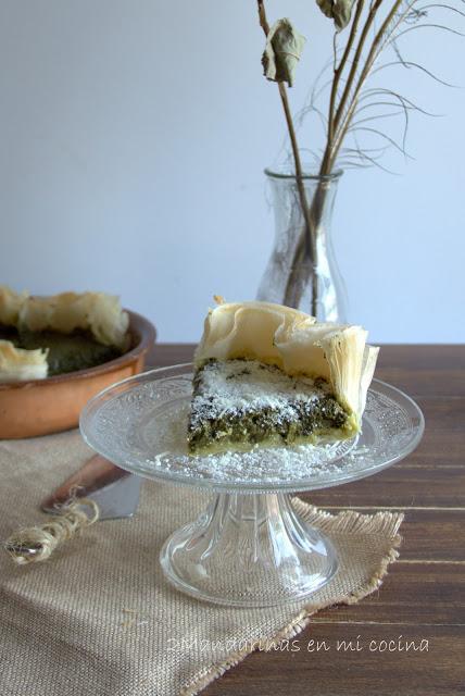 Pastel de espinacas con pasta brick