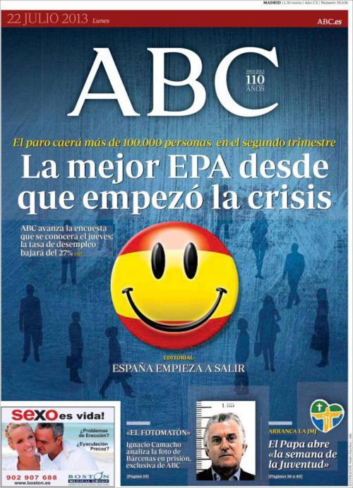 Portada ABC 22 de julio 2013