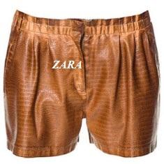 Olivia Palermo elige shorts  de cuero sintético de Zara. Consíguelos