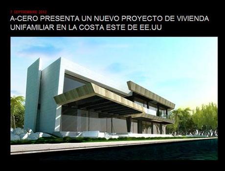 A-cero Projects A-cero presenta imágenes de obra de la vivienda uinifamiliar en la Costa Este de EEUU