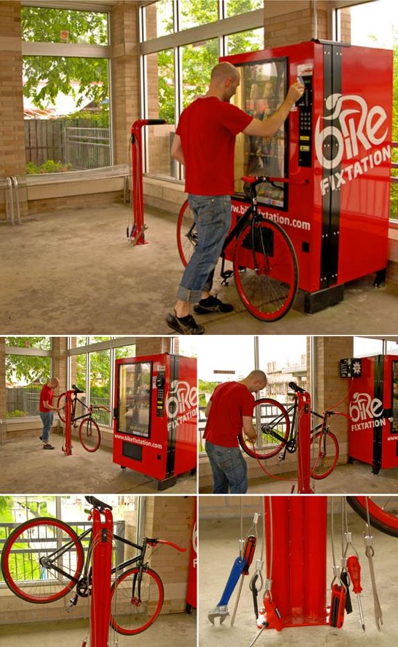 Máquina expendedora de repuestos de bicicleta