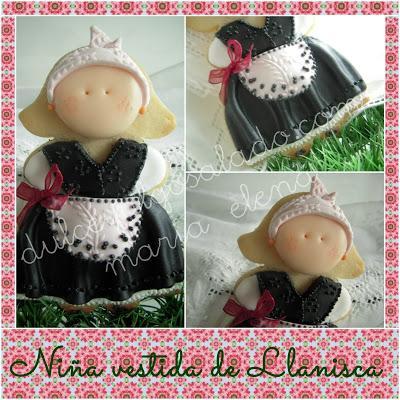 Galleta decorada..Traje de .Llanisca!!