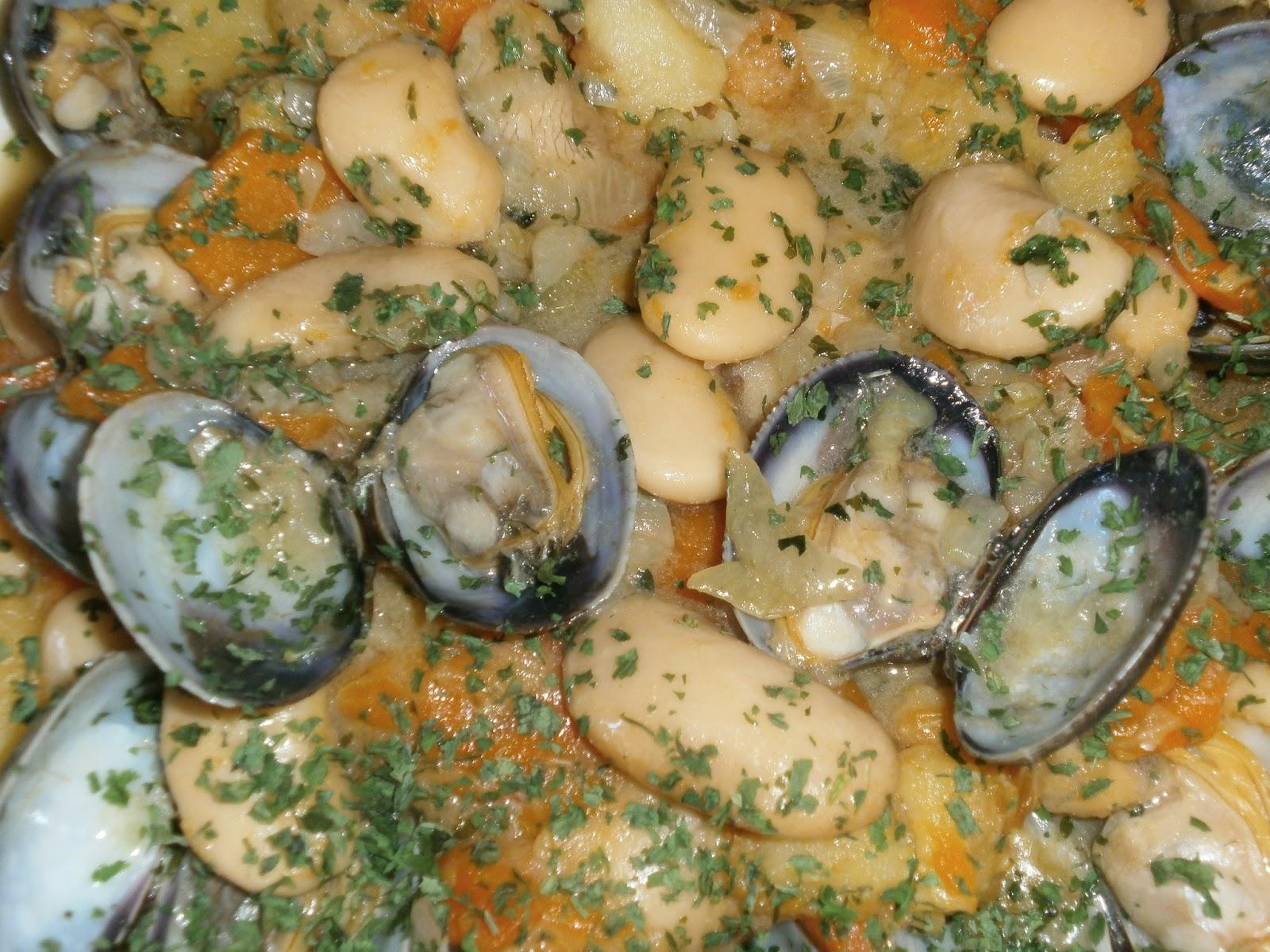 Judiones con almejas