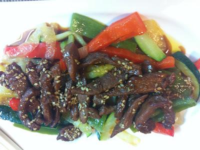 Tiras De Ternera Caramelizadas Con Soja Y Verduritas