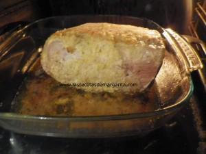 Redondo de ternera crujiente a la mostaza