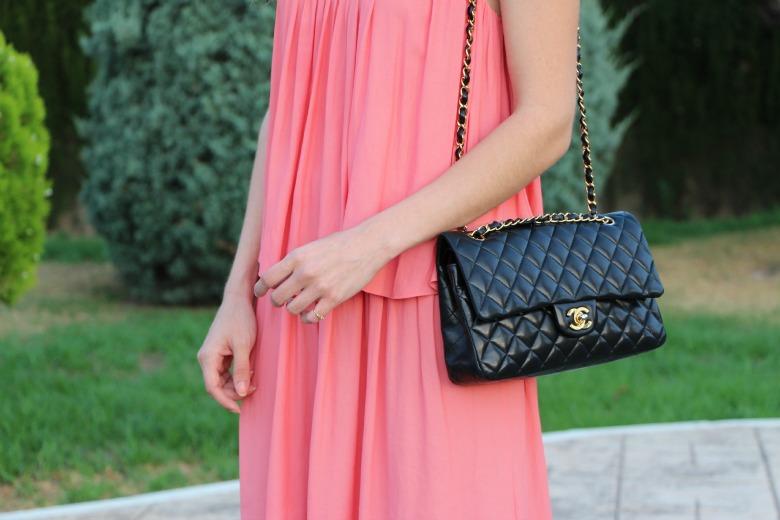 Coral Dress & Chanel 2.55