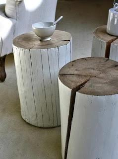 DIY... decorar con troncos de madera