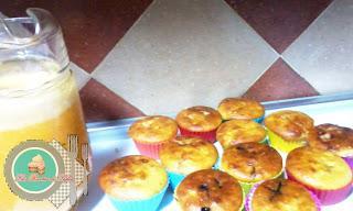 Magdalenas rellenas de mermelada y chocolate. Magdalenas rellenas de mermelada y chocolate.