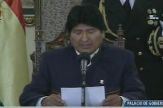 Evo acepta disculpas de Francia, Italia, España y Portugal.