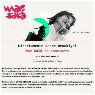 MAR SALÁ EN CONCIERTO SALA BÚHO REAL// 26 DE JULIO-21:30 HORAS‏