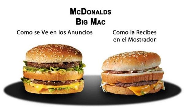 Decepciones comida Rápida