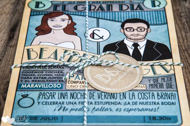 Las invitaciones de una boda en la Costa Brava: Bea y Roger