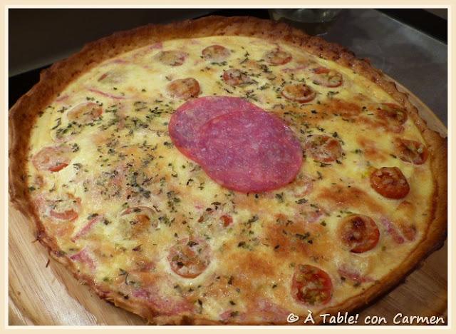 Quiche de Tomates Cherry y Salami