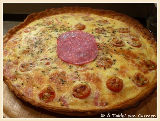 Quiche de Tomates Cherry y Salami