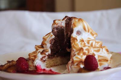 Receta Baked Alaska con helado de chocolate