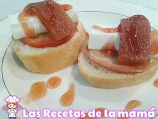 Montaditos de membrillo con queso