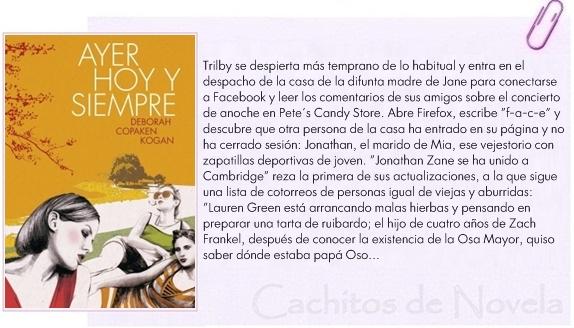Cachitos de novela #18: Ayer, hoy y siempre