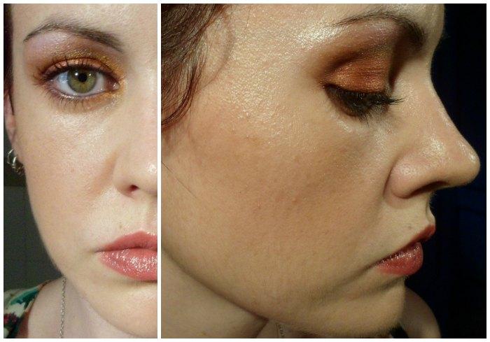 Maquillaje atardecer en tonos naranjas