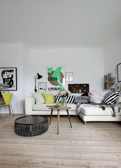 Simpleza en Blanco y una decoracion con mucha mezcla