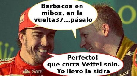 La loca fórmula uno del 2013 BarbacoaRaikkonen