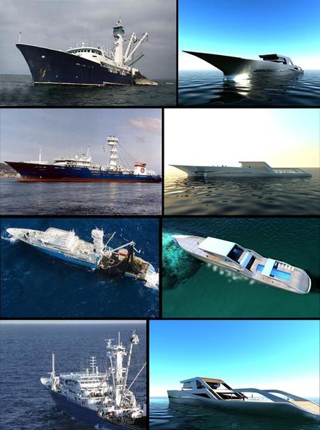 A-cero Projects LAS CASAS DE TORRES XLIII; la transformación de un barco atunero a un yate de lujo by A-cero