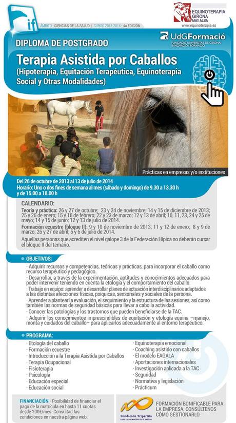 Postgrado en Terapia Asistida por Caballos (Hipoterapia, Equitación Terapéutica, Equinoterapia Social y Otras Modalidades)