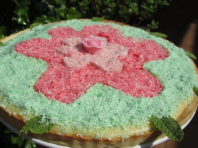 Tarta de crema de coco