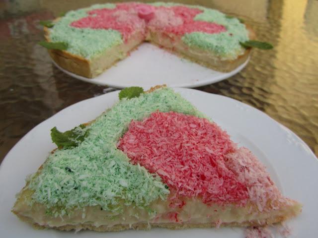 Tarta de crema de coco