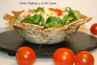 Ensalada en tulipa de gamoneu